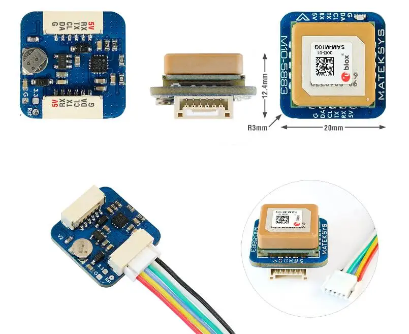 Matek M10q-5883 Gnss Gps Module Magnetic Compass Qmc5883l 20x20mm Rc ...