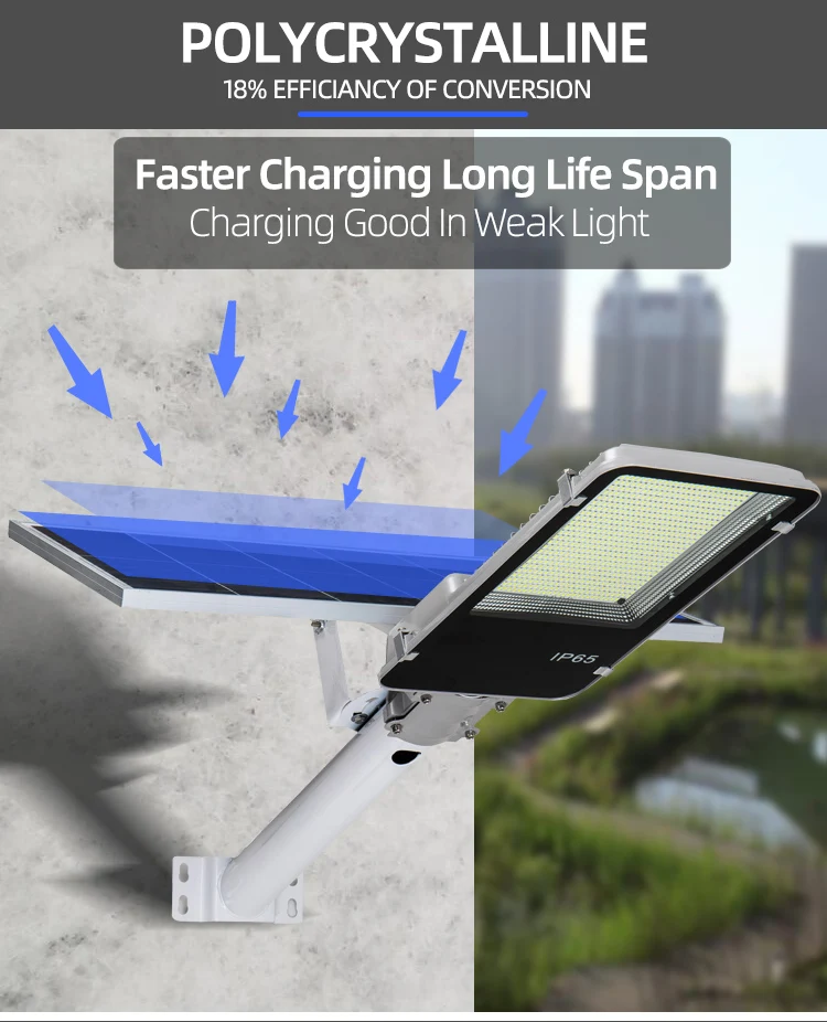 6v/35w ip65 Led Solar Street Light With Battery Backup
