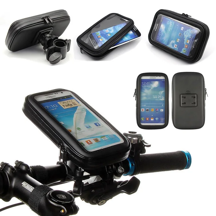 Bike Mount & Waterproof Protective Case for Motorcycle, Motorbike or Bicycle Handlebars fits Binatone D430 (SKU 9637)
