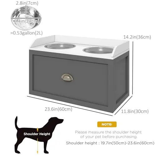 Mobile Per Animali Cuccia Per Gatti SoBuy Con Ciotole - Panca Multifunzione Bianca 90x36x44cm Arredo Gatto Multifunzione - 3
