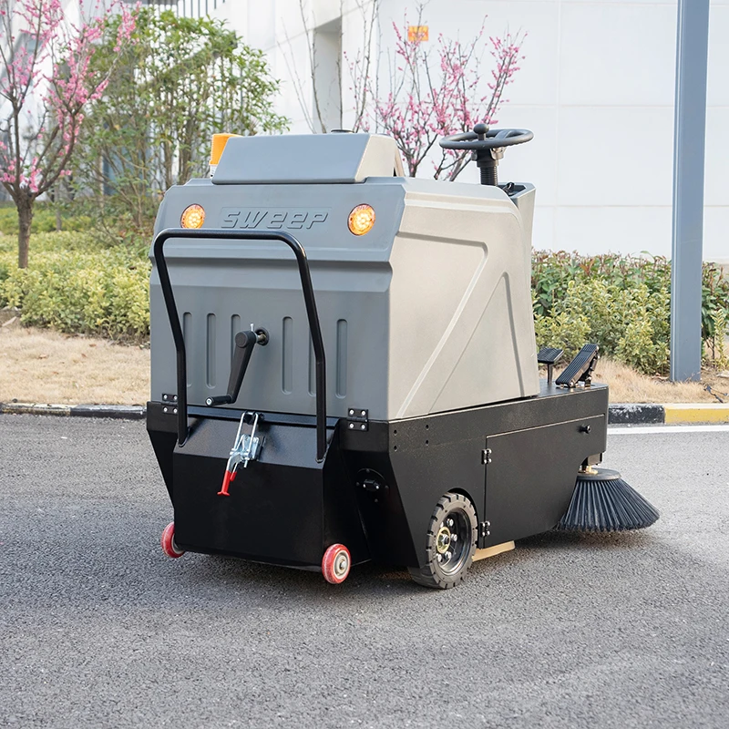 Novo Varredor Elétrico de Piso com Condução Própria S1, 48 V, Capacidade do Reservatório de Poeira de 80 L