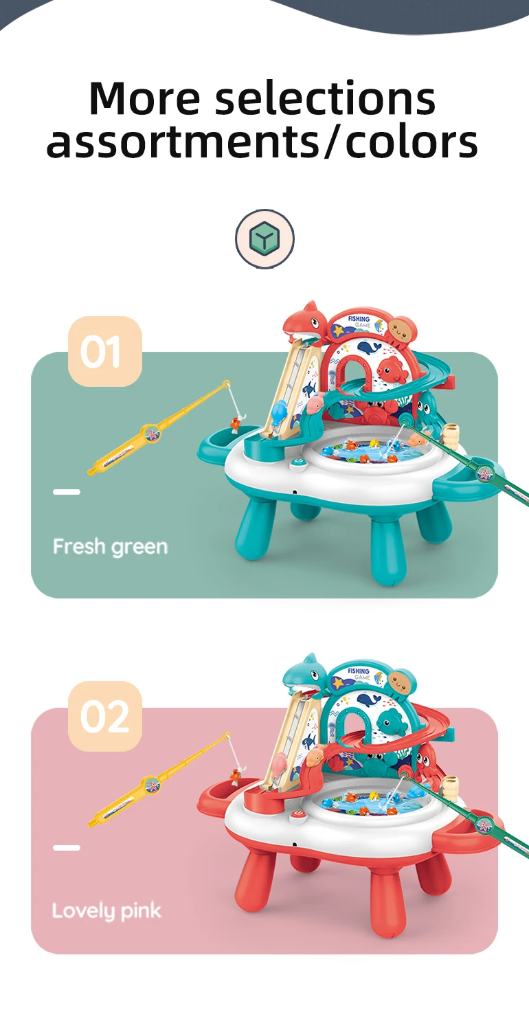 Chengji Interactive Electric Portable Children Funny Kids Plastic Fishing Game Toys Playing Water Go Fishing Platform Toys
