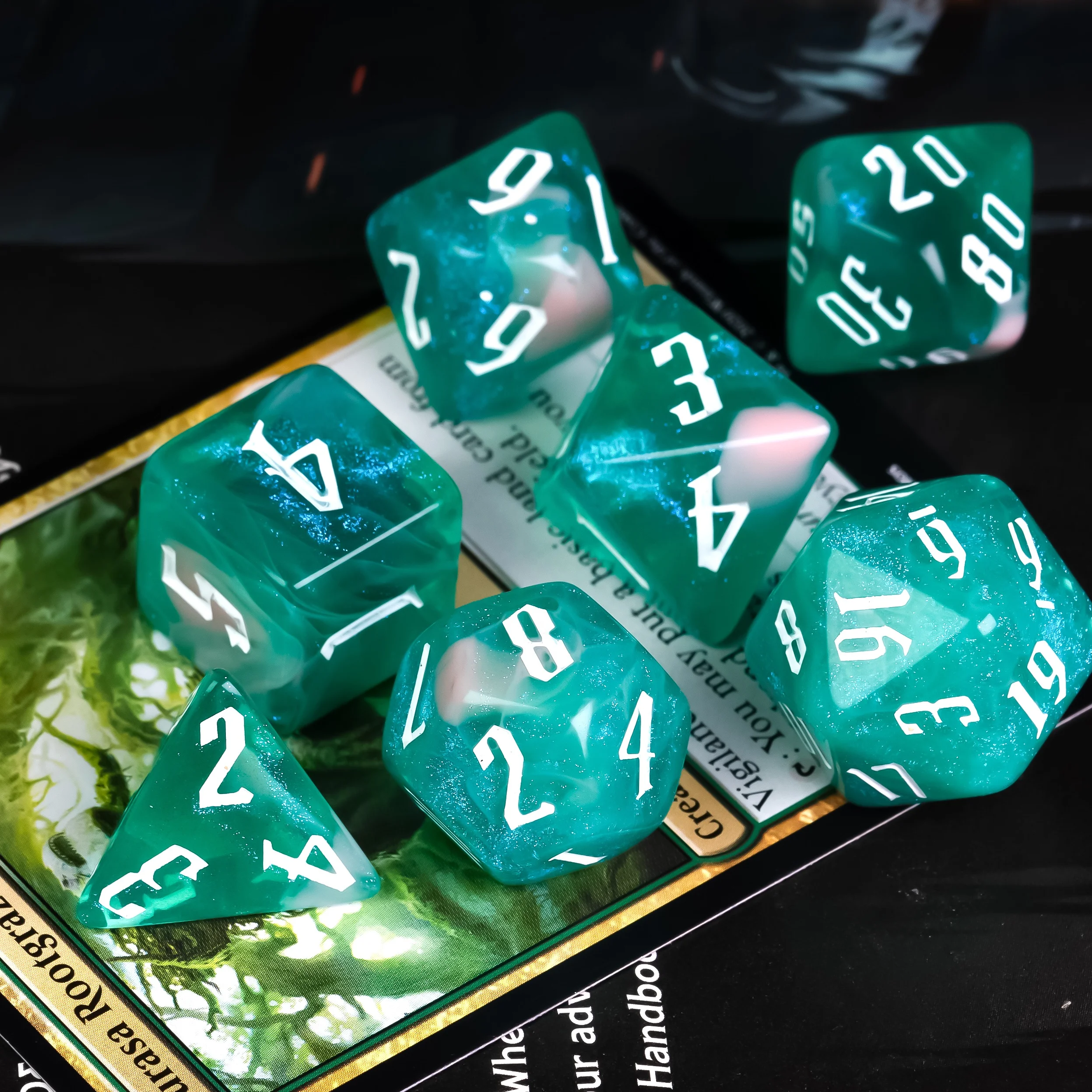 Пластиковые многогранные игровые кости Udixi с логотипом под заказ Подземелья и Драконы набор акриловых костей ролевая игра 2 смешанных