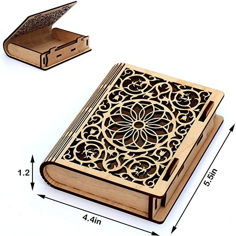 Laser Cut And Handmade Wooden Decorative Cassette Carved Bookcase ...