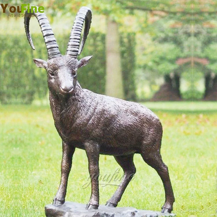 YOUFINE 大型等身大金属工芸ブロンズ製ガーデンラム羊ヤギ像彫刻販売中