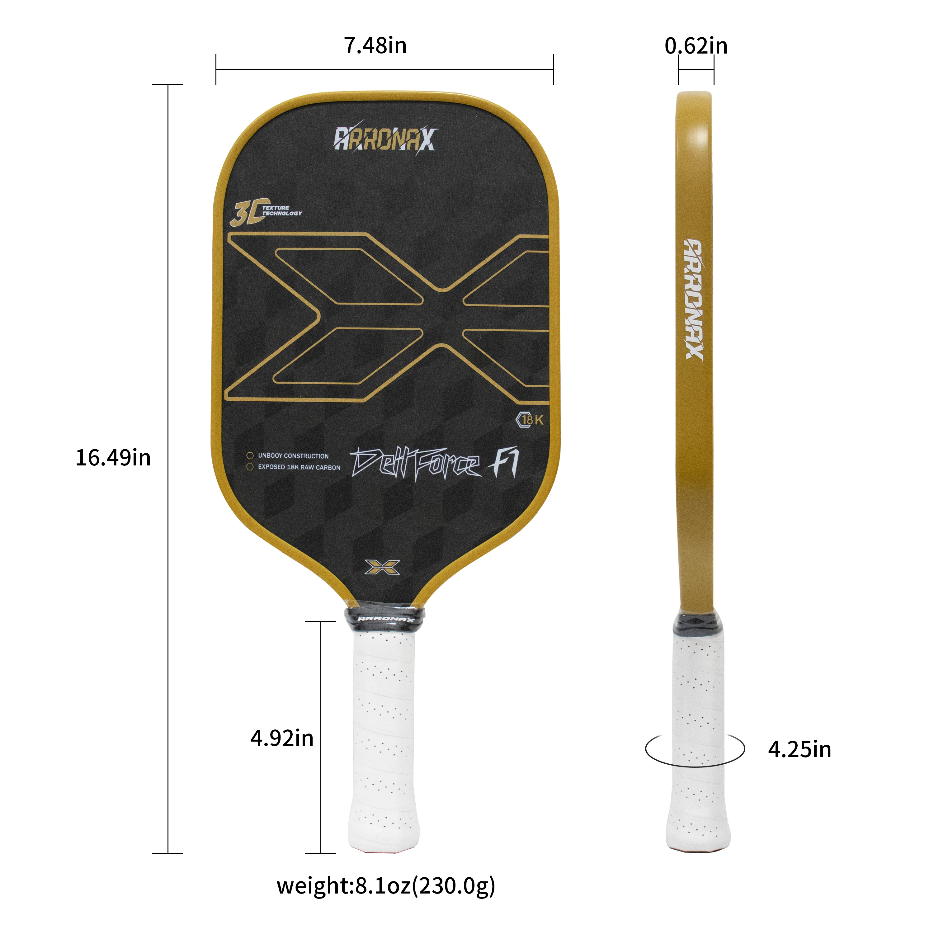 Lightweight Antivibration 18k Professional Pickleball Paddle