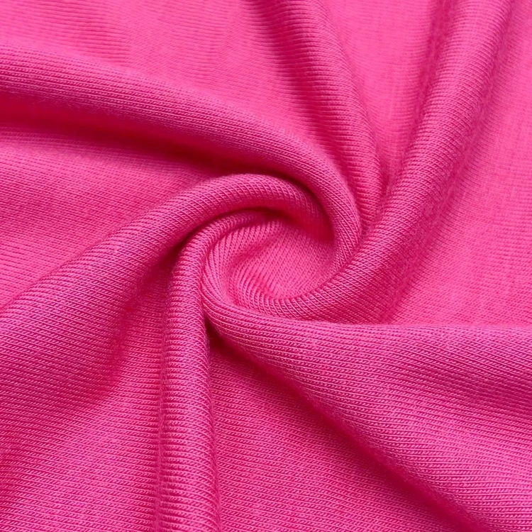 Мягкое качество 95% искусственный шелк 5% спандекс вязаная однотонная трикотажная ткань из вискозы 210GSM для домашней одежды