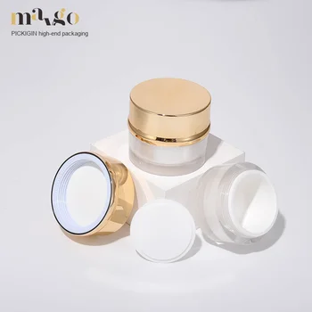 High Quality 100ml Double Layer Transparent Acrylic Cream Dispensing Bottle Pump Sprayer 50g Cosmetic Packaging for Bare Face