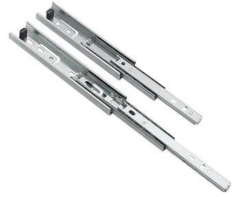 30MM 3-section Drawer Ball Guide Rail Ultra-Narrow Load 20kg Zinc Plating-blue Electrophoresis Track for All Kinds of Drawers