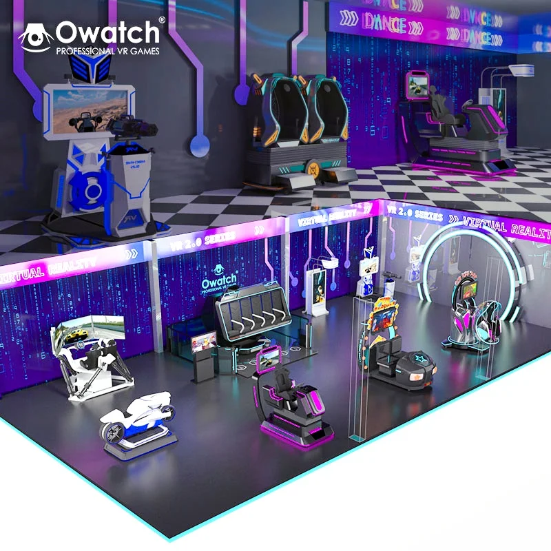 China Supplier Free Design Indoor Virtual Reality Game Zone Equipment VR  Game Center for Bouncy Castle Park