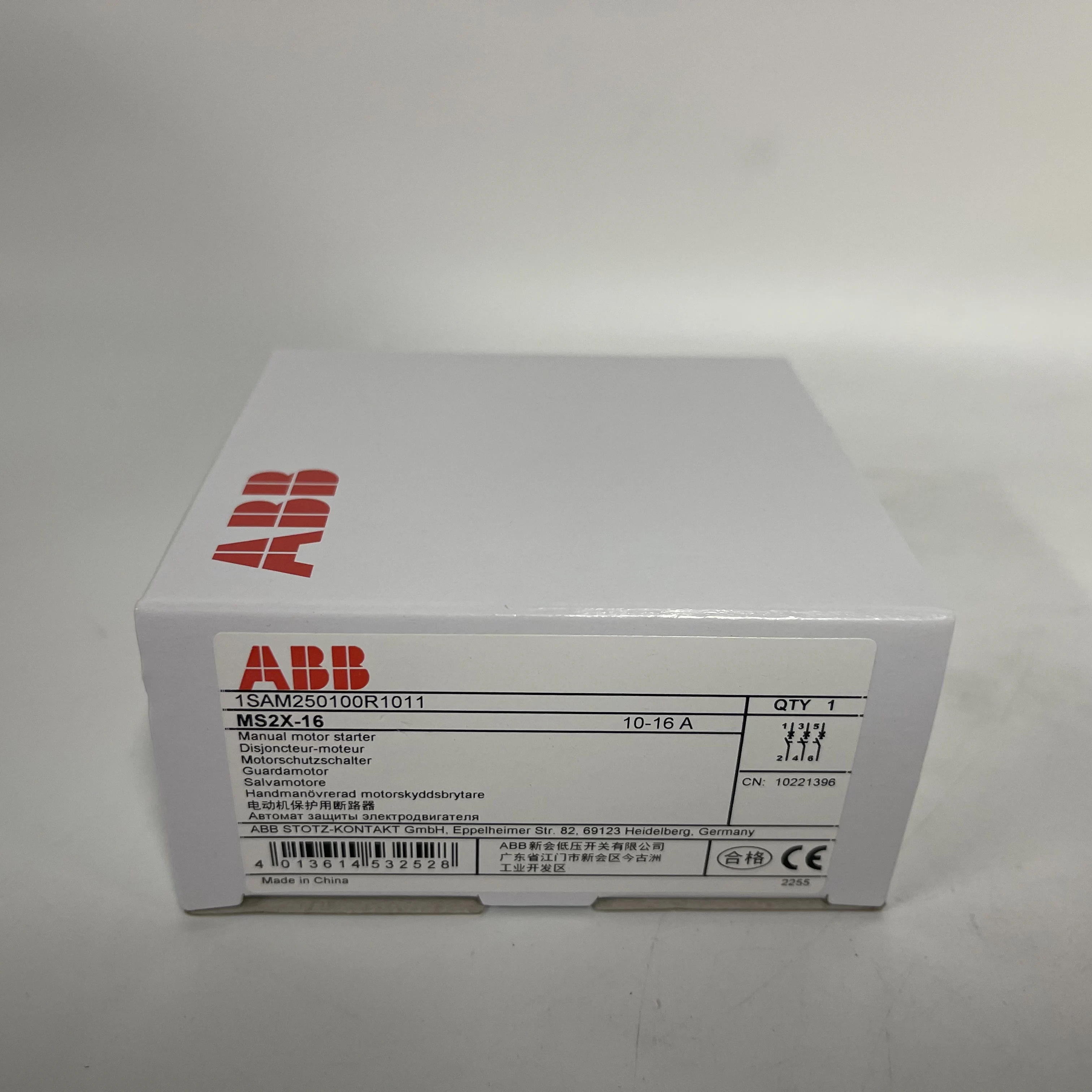 ABB Manual Motor Starter MS2X-16 1SAM250100R1011 ABB Manual Motor Starter MS2X-16 1SAM250100R1011