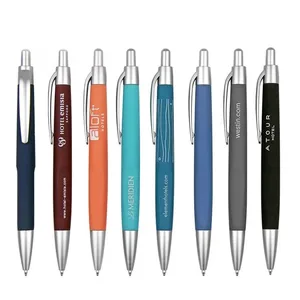 Cheap Ball Pen Advertising Promotional Rubber Pen with logo