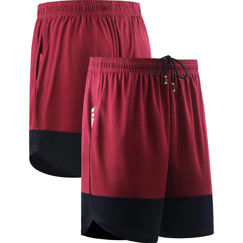 Custom Phone Pocket Gym Workout Sports Quick Dry Mens Sweat 2 in 1 Print Polyester Mesh Shorts Running Pants&Shorts392_voghion.com