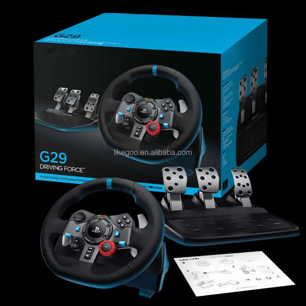 Original Logitech G29 Driving Force Simulation Game Steering Wheel Volante Compatible With PS4 PC PS3 Wired Joystick
