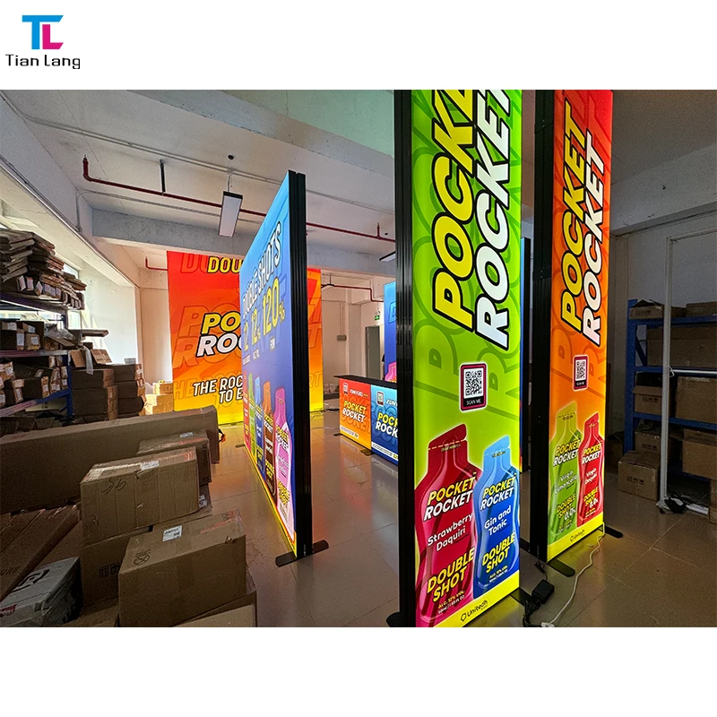 Portable Customized Size Trade Show Equipment Aluminum Expo Fair Exhibition Booth Design Light Box