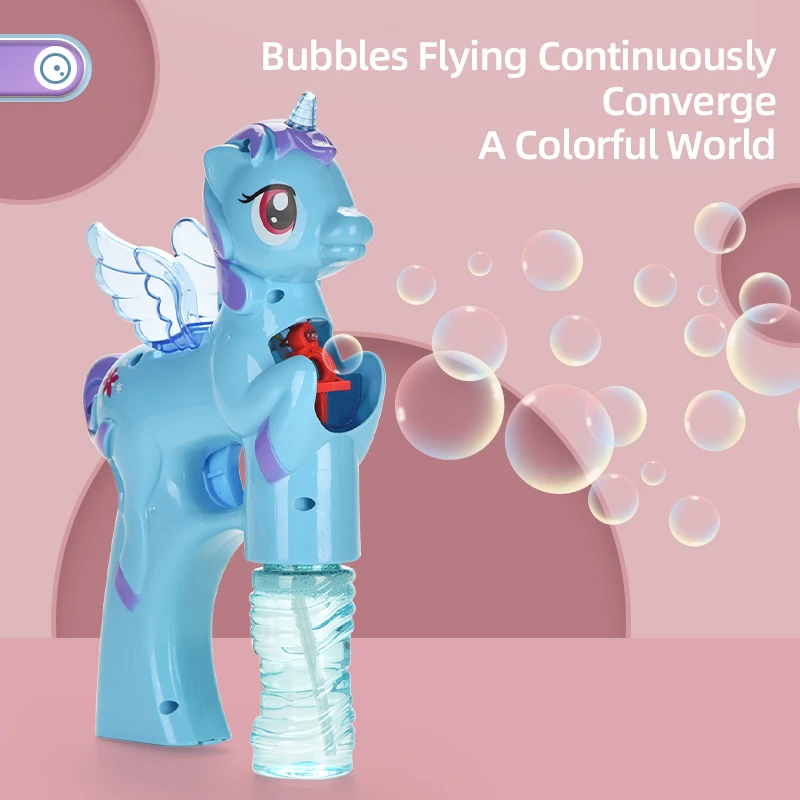 Пузырьковый пистолет с животными Волшебная машинка со светом и звуком электрическая для принцессы игрушки мальчиков девочек детей