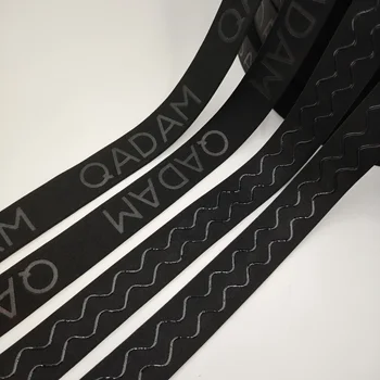 Factory Custom Waterproof Eco-Friendly Nylon Coated Anti Slip Elastic Band Wave Silicone Elastic Webbing