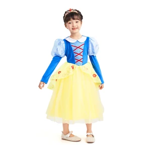 Christmas Children's Performance Costume Cotton Polyester TV Movie Princess Role Playing Carnival Party Snow White Ball Girl