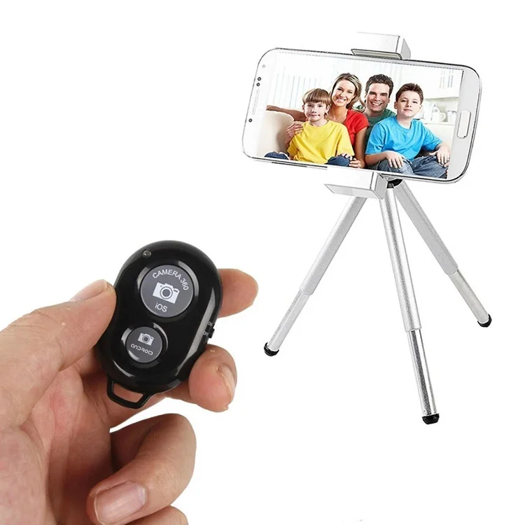 Télécommande Bluetooth Pour Appareil Photo Smartphone - Bouton Retardateur Selfie - Portée 10-15 M - Pile CR2032 - 6