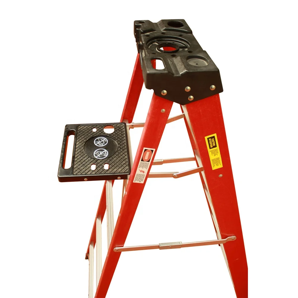 12 Meters Foldable FRP Step Ladders Insulated Slim Household Folding Stick Stabilisers Fiberglass Ladder EN131 Step Ladders