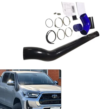 For Hilux Revo Rocco 2015 2018 2020 2021 2023 4 Inch Stainless Steel Glossy Black Snorkel 4WD Accessories