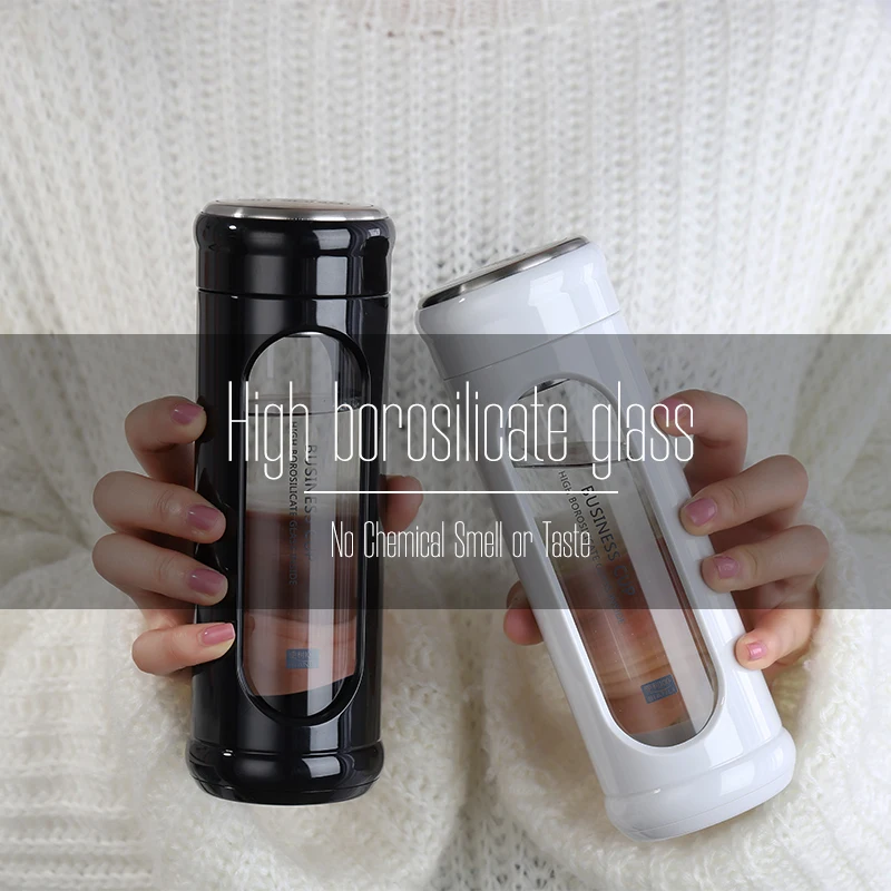 Бесшовная герметичная многоразовая мотивирующая сублимационная бутылка для воды из боросиликатного стекла с пользовательским