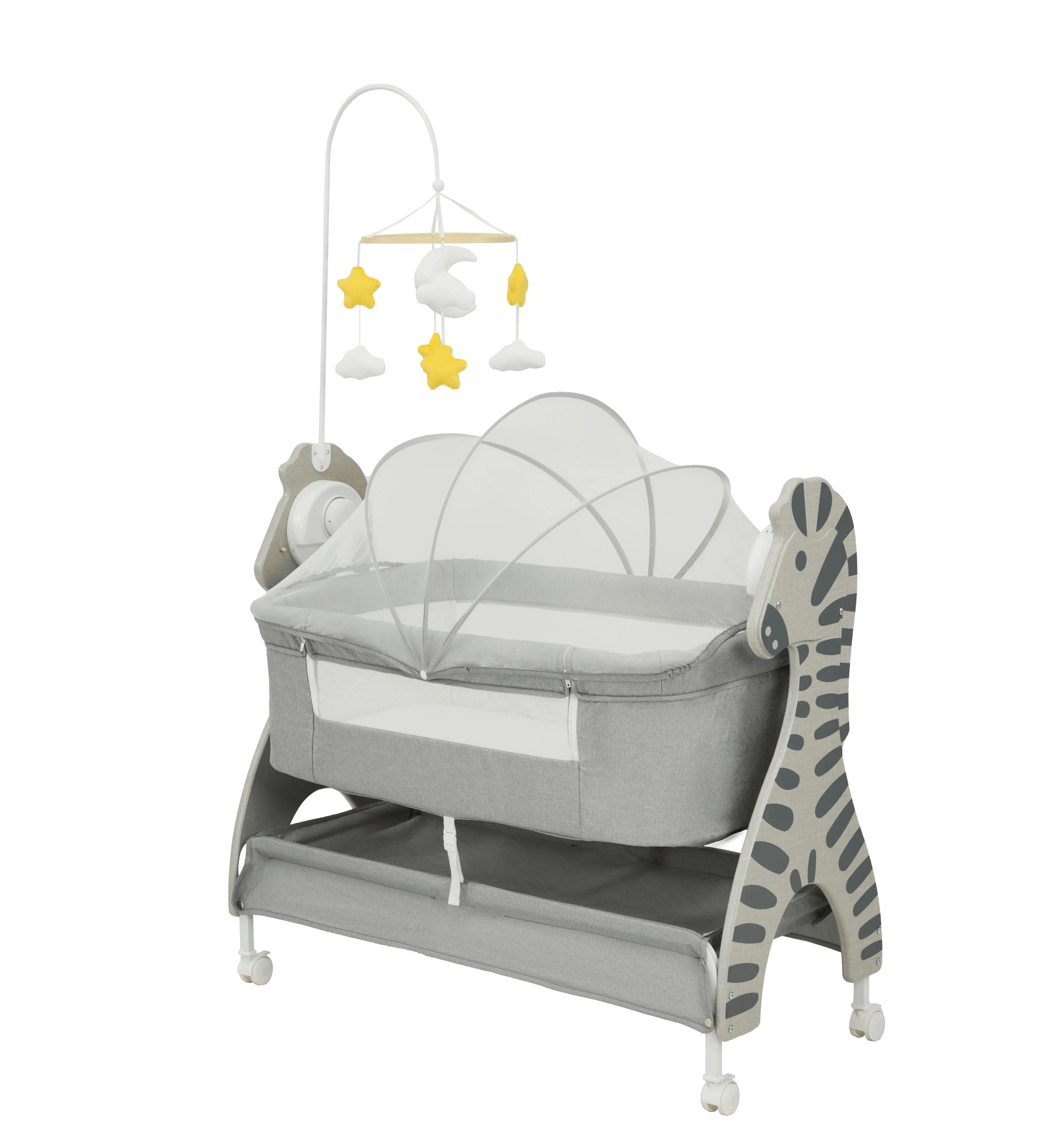 P1515D Cool Baby Newest Cute Zebra Printing Auto Electric Swing for baby