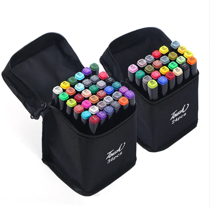 48 Colors Chisel and Fine Dual Tips Art Marker Set For Adult Coloring, Role  Sketching, Portrait