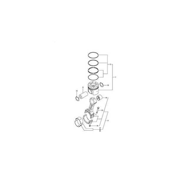 New for Yanmar 6AYM Engine Circlip 62 (H) 22252-000620 Wholesale Engine Parts