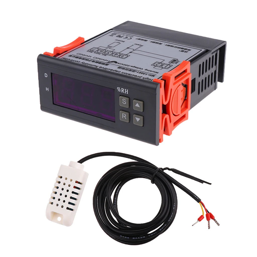 MH13001 Digital Thermostat Hygromstat Temperature Humidity Controller Relay Higrometre Station Meter 220V for Egg Incubator