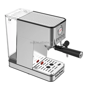 Home Use Fully Semi-Automatic Small Size Espresso Machine Mechanical Pressure Gauge Frothing SteamPortable 20 Bar