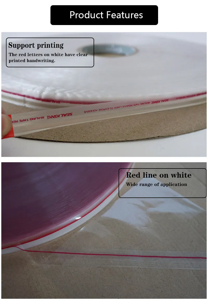 Hdpe Seal Master Resealable Hot Sale 14mm Custom Courier Bags Adhesive