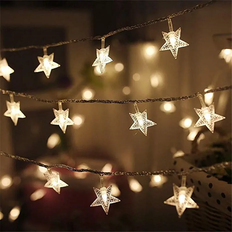 Details about   10M LED Twinkle Garlands String Star Fairy Lights Home Wedding Xmas Party Decor 
