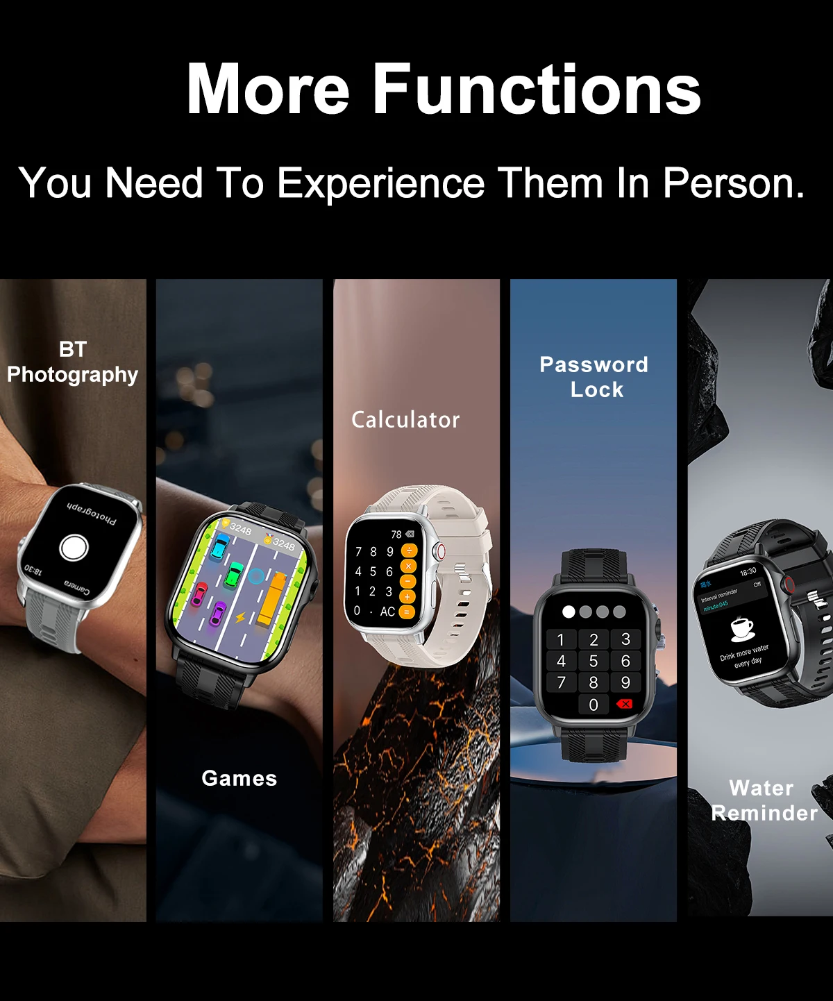 Full Touch BT Calling Waterproof Fashion Wrist Relojes Smart Watches Sports Pedometer Heart Rate Smartwatch for Men Women Kid