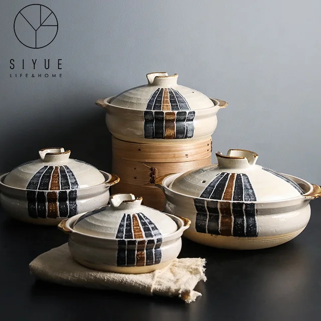 Flame Direct Burning High Temperature Resistant Household Casserole Clay Cooking Stew Pot Cookware for Kitchen