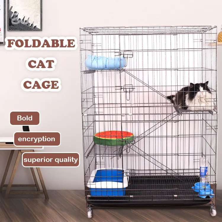 Large Folding Wire Pet Cage For Dog Cat Cage Metal Dog Cage - Buy New ...