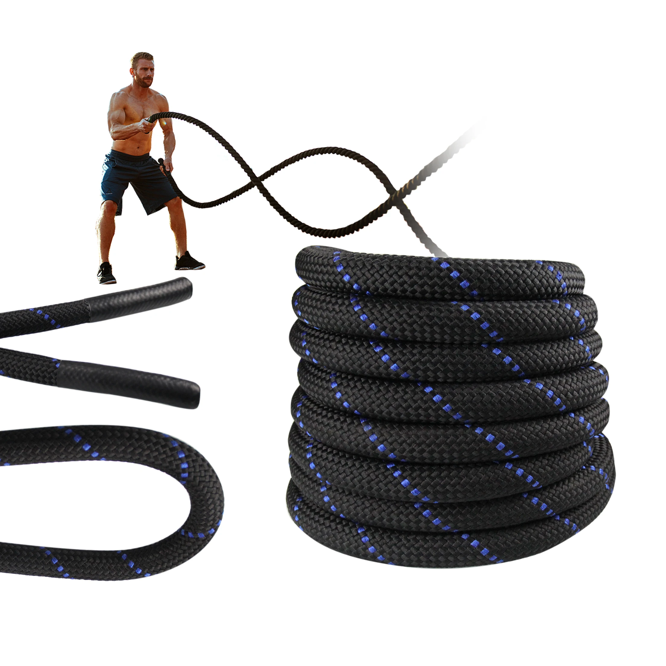 Factory custom logo gym battle rope for battle Ropes training