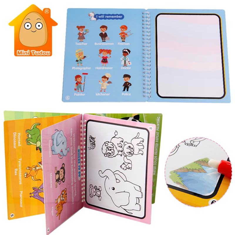 water coloring book painting drawing board