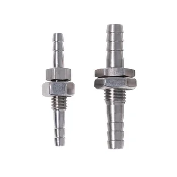 Precision CNC machining service custom 304 Stainless Steel Barbed Tube Pipe Fitting Coupler Connector