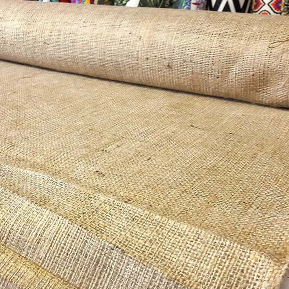 Jiahe China Made Professional 100 Toile De Jute Tissu Fabricants Jute Cloth Fabric Burlap Rolls