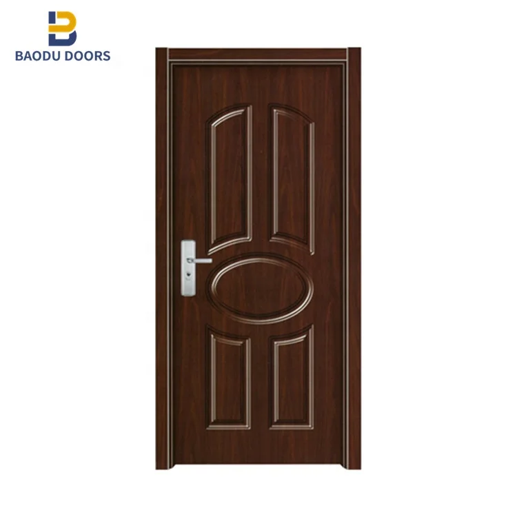 Bowdue Factory Low Price and Popular Stainless Mexin Steel Single Door Apartment Main Gate Design Steel Doors