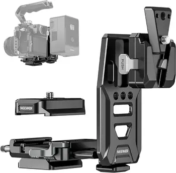 NEEWER V Mount Battery Plate with NATO Rails, Arca Type Baseplate for RS4 Pro RS3 Pro Gimbal, Modular DSLR Camera Video Rig