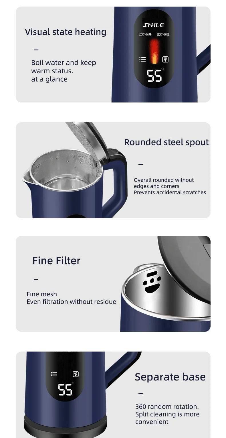 Hot Selling Best-Selling Factory Custom Electronic Kettle Automatic Power-Off Electric Kettle Home Use