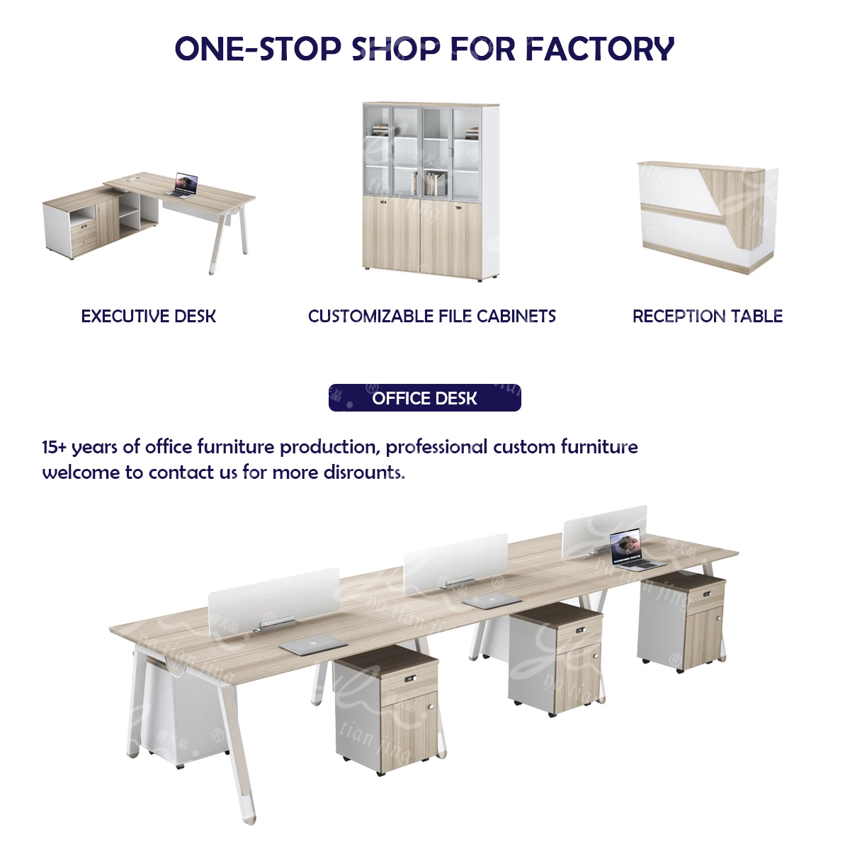 Morden Design Home Wooden Computer Desk Office Furniture Study Computer Table Customized Study Table for Adult
