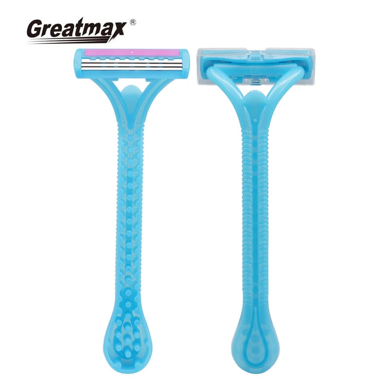 Twin Blade Razor with Lubricating Strip Bikini Disposable razor Back Women Underarm Shaver