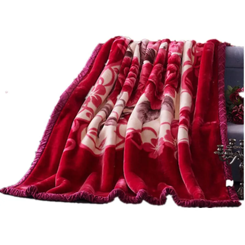 Loussiesd - Coperta in pile con motivo a albero, motivo stampato