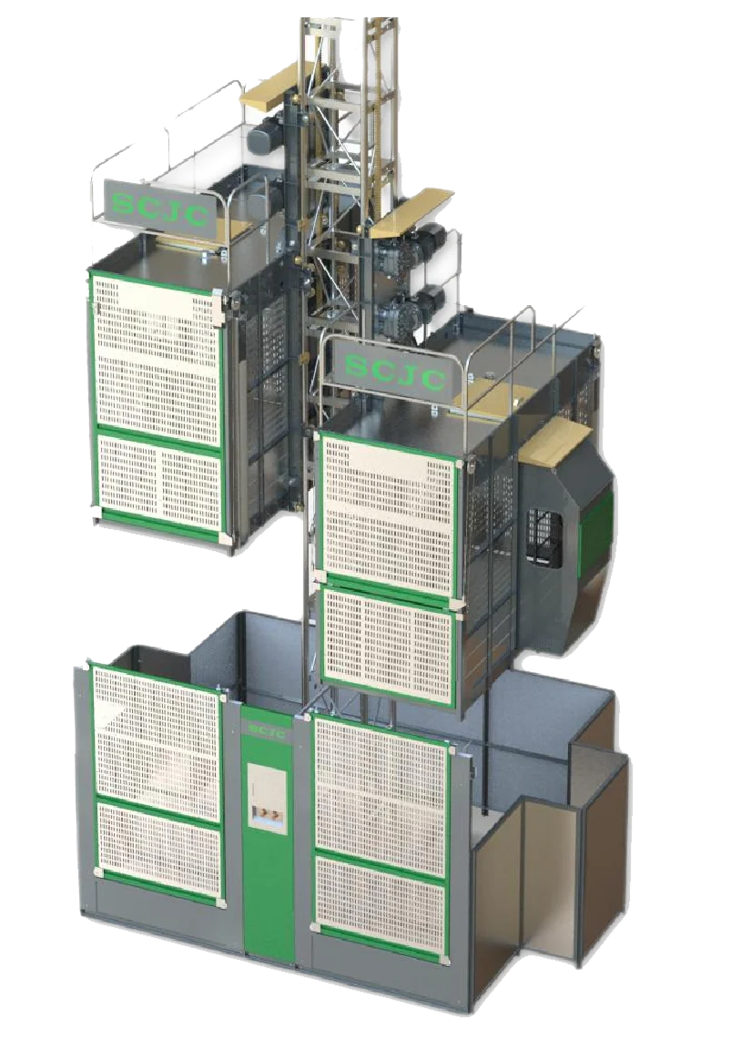 High Performance SC200/200QS1 Construction Hoist for Building Facade and Elevator Shaft Construction for Sale at Low Price supplier