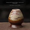 Kiln-changed spiral chasen-wood-fired with flowing glaze