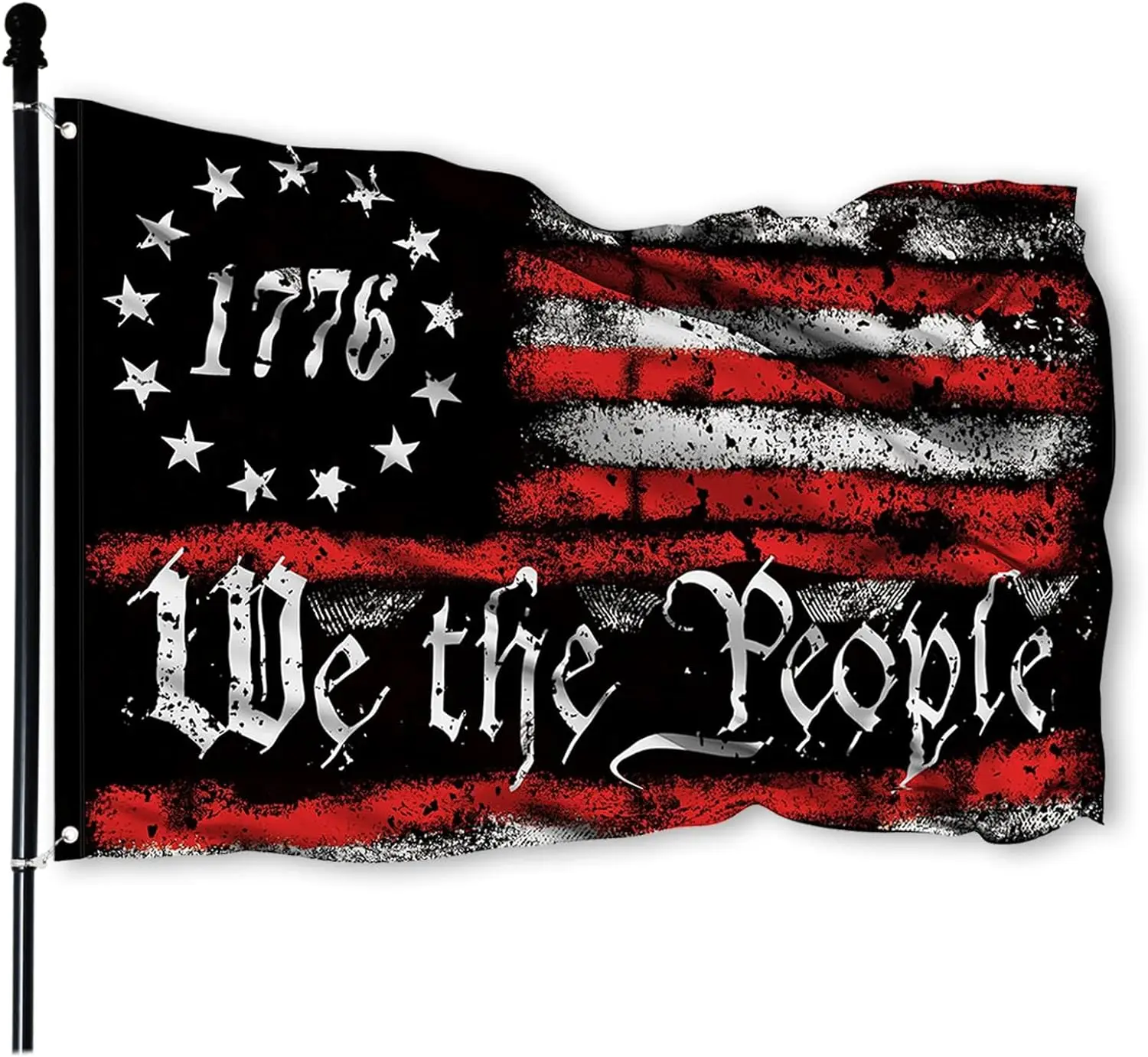 Bandiera Betsy Ross 2° Emendamento 12x18 Pollici - NRA American Patriot Banner Con Occhielli - Foto 4