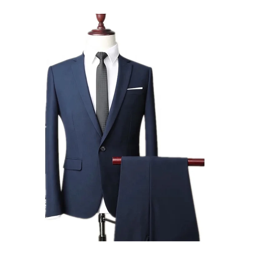 MTM Made to Measure Spring and Autumn Custom Menswear Dress Pants Suit Navy Blue Striped Business Man Suit